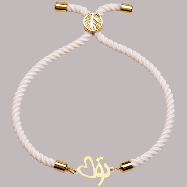 دستبند طلا 18 عیار زنانه کرابو طرح تو و قلب مدل kr2481