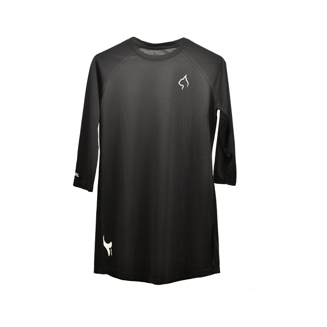 تی شرت آستین بلند ورزشی زنانه مدل سری دو رنگ مشکی