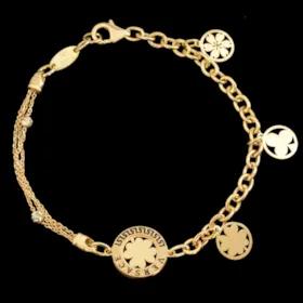 دستبند النگویی طلا 18 عیار زنانه طلای مستجابی کد 67147