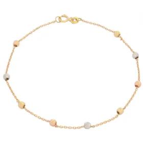 دستبند طلا 18 عیار زنانه طلای مستجابی مدل البرنادو گوی کد 67032