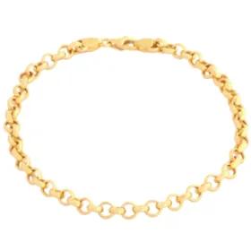 دستبند طلا 18 عیار زنانه طلای مستجابی مدل رولو کد R21