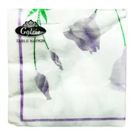 دستمال سفره گلریز طرح گل لاله کد 01 بسته 20 عددی