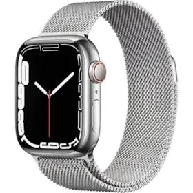 ساعت هوشمند اپل واچ سری 7 مدل 45mm Stainless Steel Case with Milanese Loop Steel Band