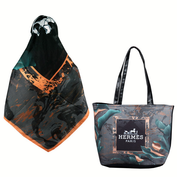 ست کیف و روسری زنانه مدل H.M.S 014