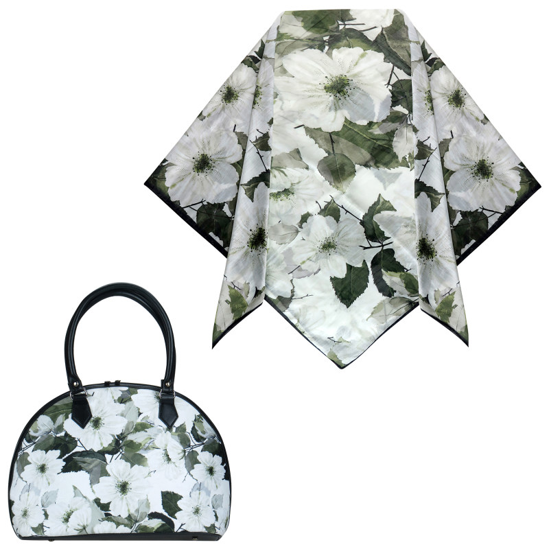 ست کیف و روسری زنانه مدل گل x23