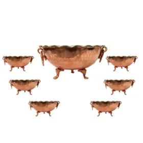 سرویس 7 پارچه آجیل خوری مسی کد 139