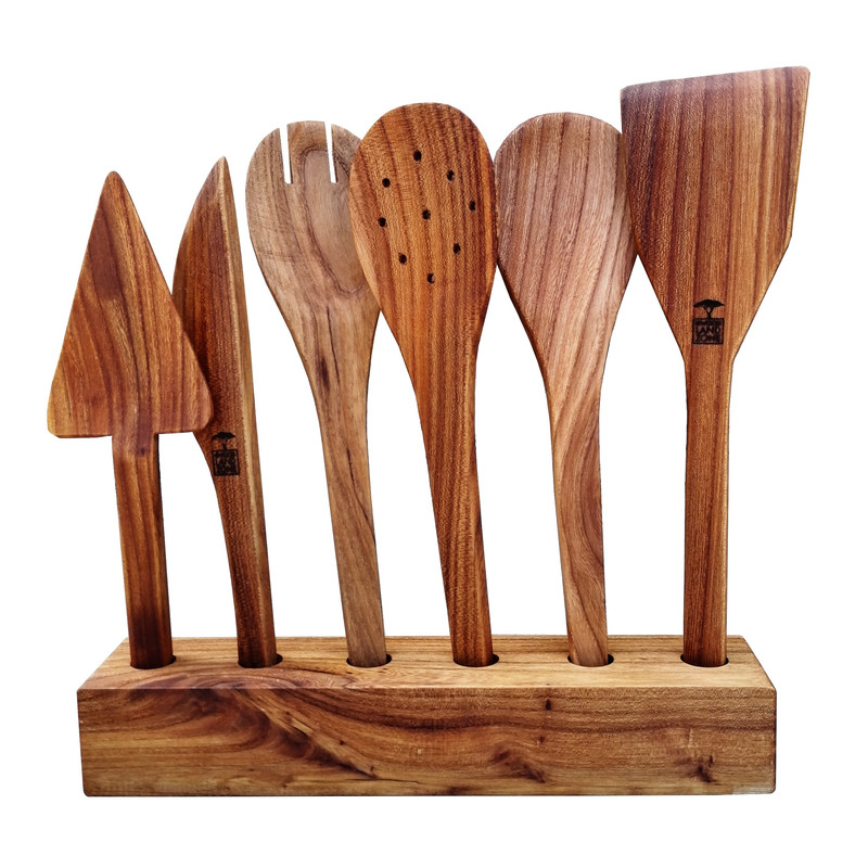 سرویس کفگیر و ملاقه ۶ پارچه مدل سر آشپز