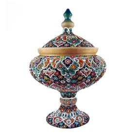 شکلات خوری مینا کاری سفالی کدs09