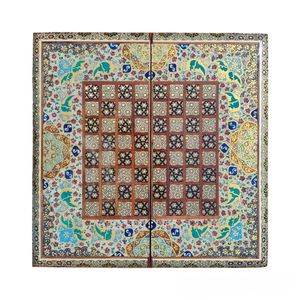 صفحه شطرنج خاتم کاری طرح تذهیب کد 404