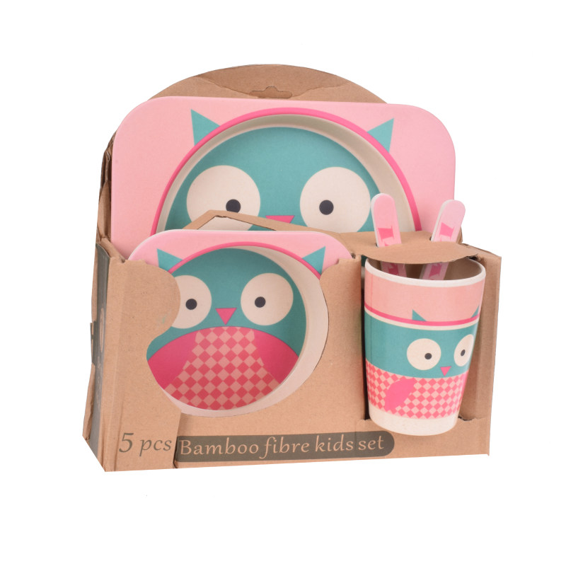  ظرف غذا 5 تکه کودک مدل Owl