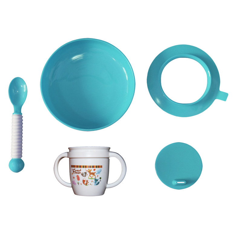 ظرف غذای 4 تکه کودک مدل bab-sti-4p-bl