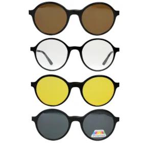 فریم عینک طبی مدل 2280 به همراه کاور آفتابی مجموعه 4 عددی