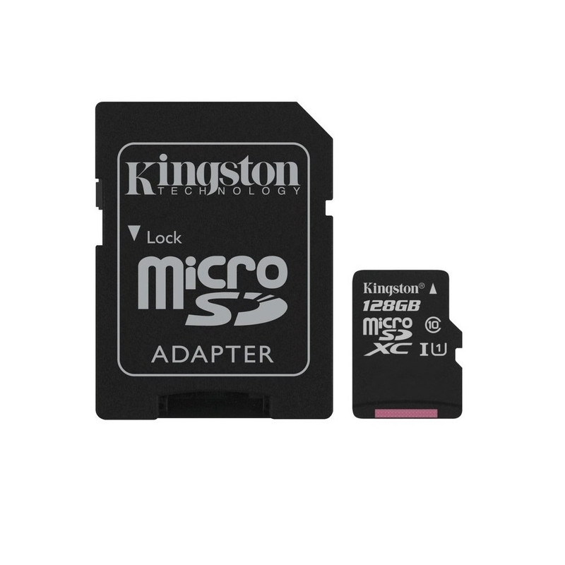 کارت حافظه microSDHC کینگستون مدل Canvas Select کلاس 10 استاندارد UHS-I U1 سرعت 80MBps ظرفیت 128 گیگابایت به همراه آداپتور SD 