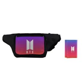 کیف کمری دخترانه طرح BTS 1 به همراه کیف پول