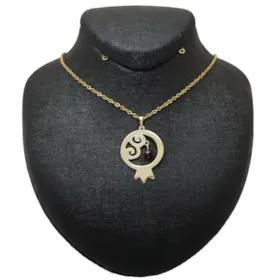 گردنبند نقره زنانه ترمه 1 طرح انار کد e68