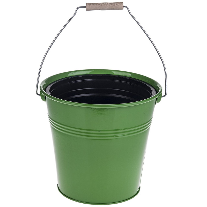 گلدان مری گلد مدل 18.5 سانتی‌متری با دسته فلزی چوبی