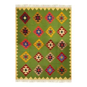 گلیم دستباف سه متری طرح هندسی مدل H54