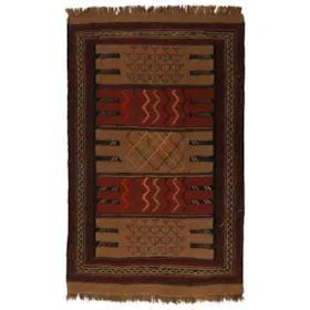 گلیم دستبافت دومتری طرح سفره کردی کد 140517