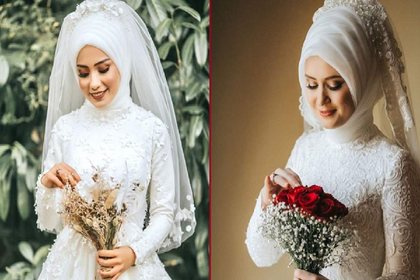 ملزومات لباس عروس با حجاب