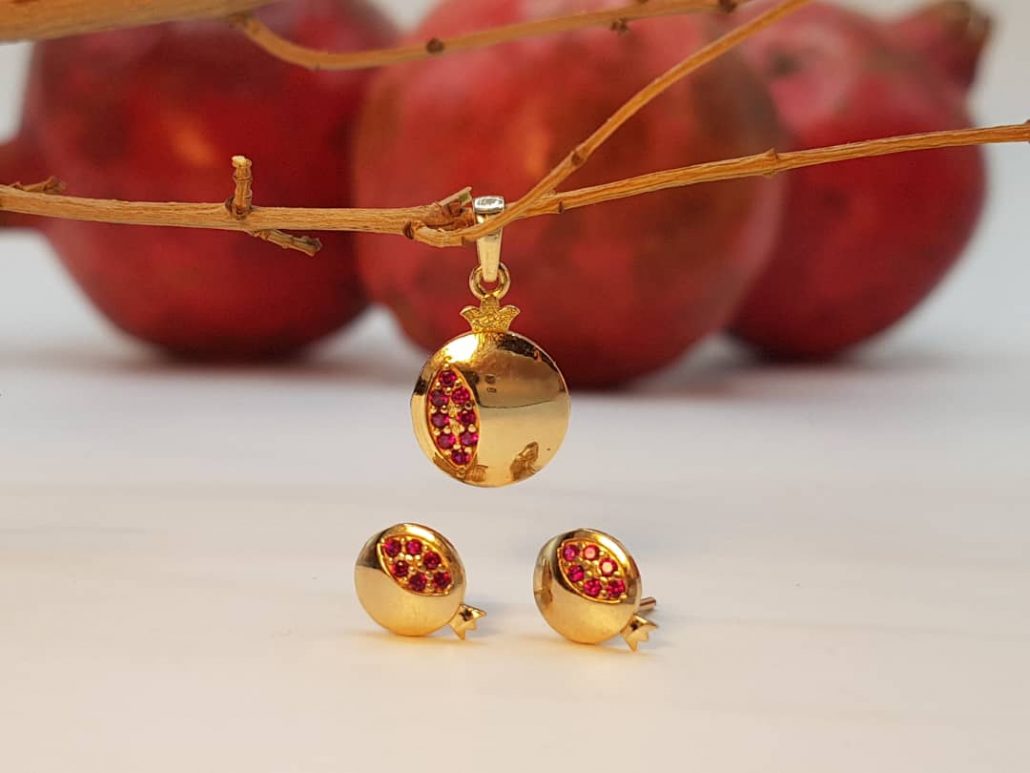 20 مدل گردنبند طرح انار برای هدیه شب یلدا (طلا و نقره)